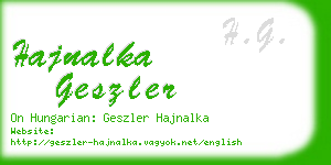 hajnalka geszler business card